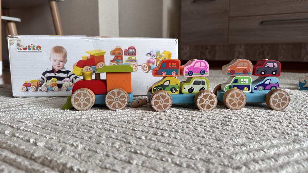 Деревяний потяг констуктор + 18 місяців