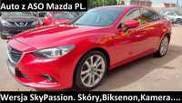 Mazda 6 2.0 Benz. SkyPassion, Salon Polska, Ładne Zadbane Serwisowane Auto.