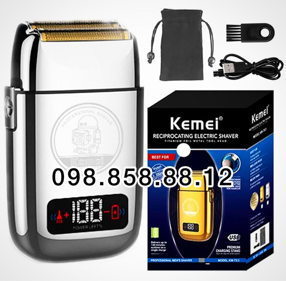 Профессиональная Електробритва KEMEI   KM-TX3 Silver Original Shaver