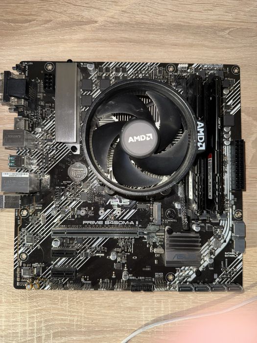 Комплект ASUS PRIME B450M1A II, ryzen 5600g, 16gb 3200 озу