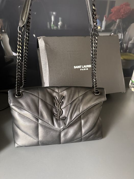 Skorzana torebka ysl puff skora naturalna !