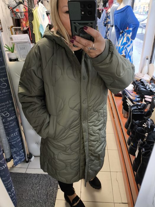 Piękna ciepła długa kurtka rozm l xl