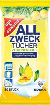 Gut & Günstig Chuste. czyszczące Zitronenduft 80szt CHEMIA ZAGRANICZNA
