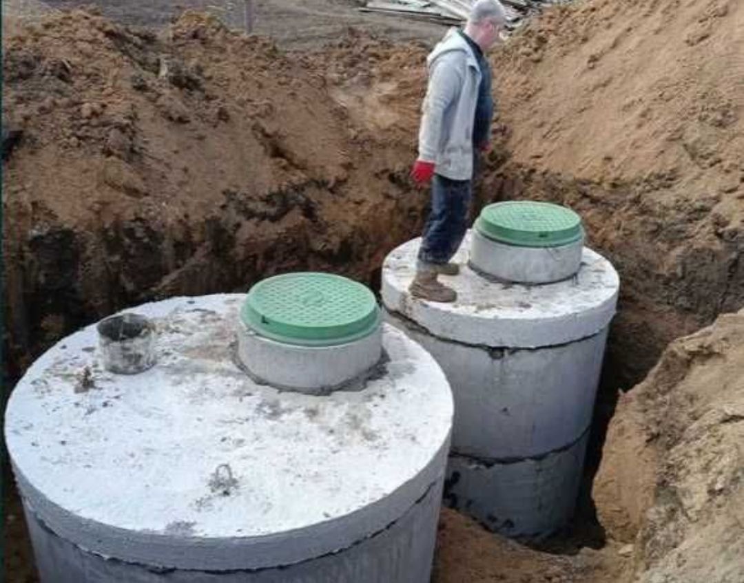 Септик бетонные кольца канализация копка монтаж под ключ. 3-6-14 м3