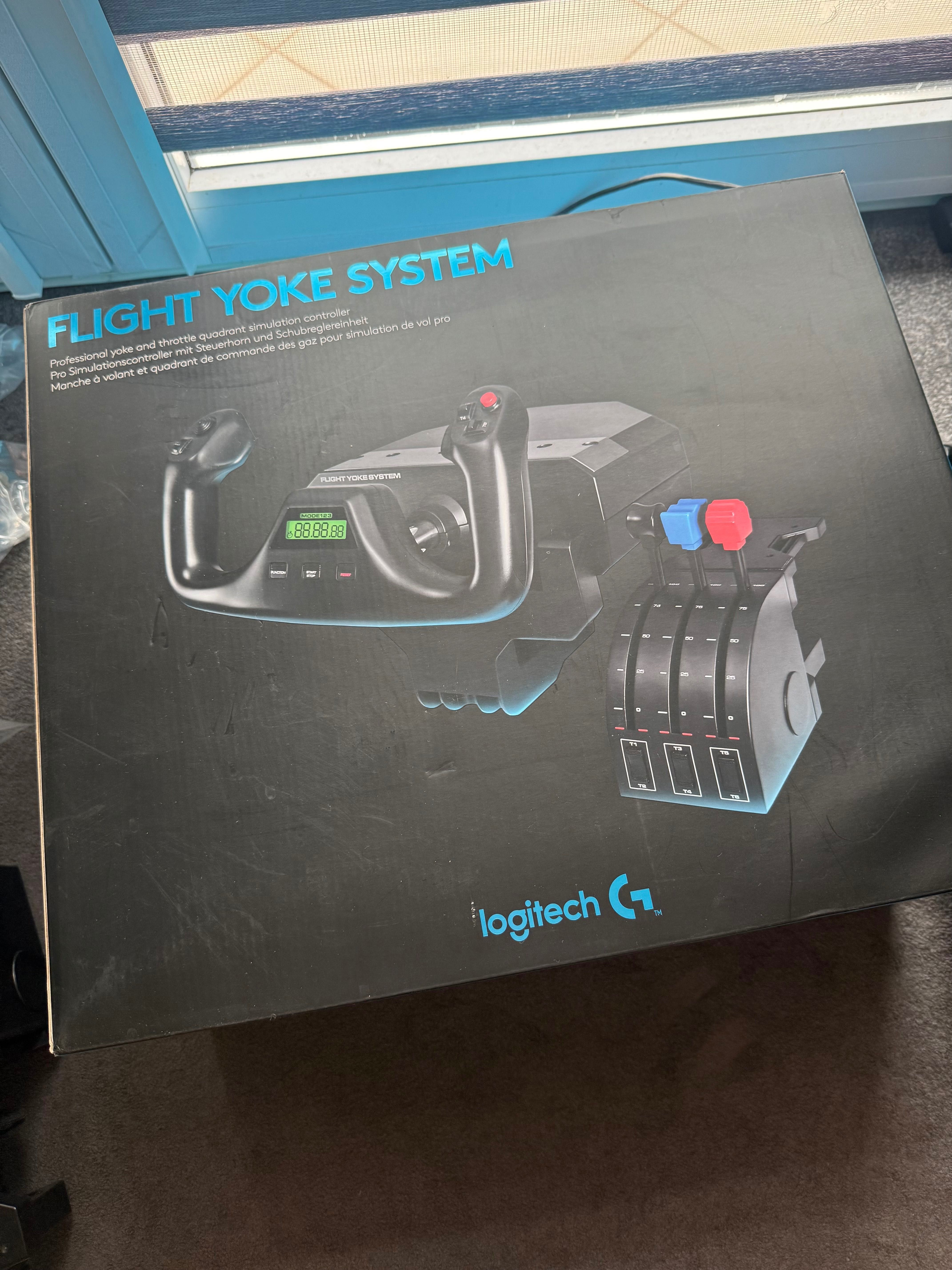 Logitech Flight Yoke System zestaw wolant przepustnica do MS Simulator