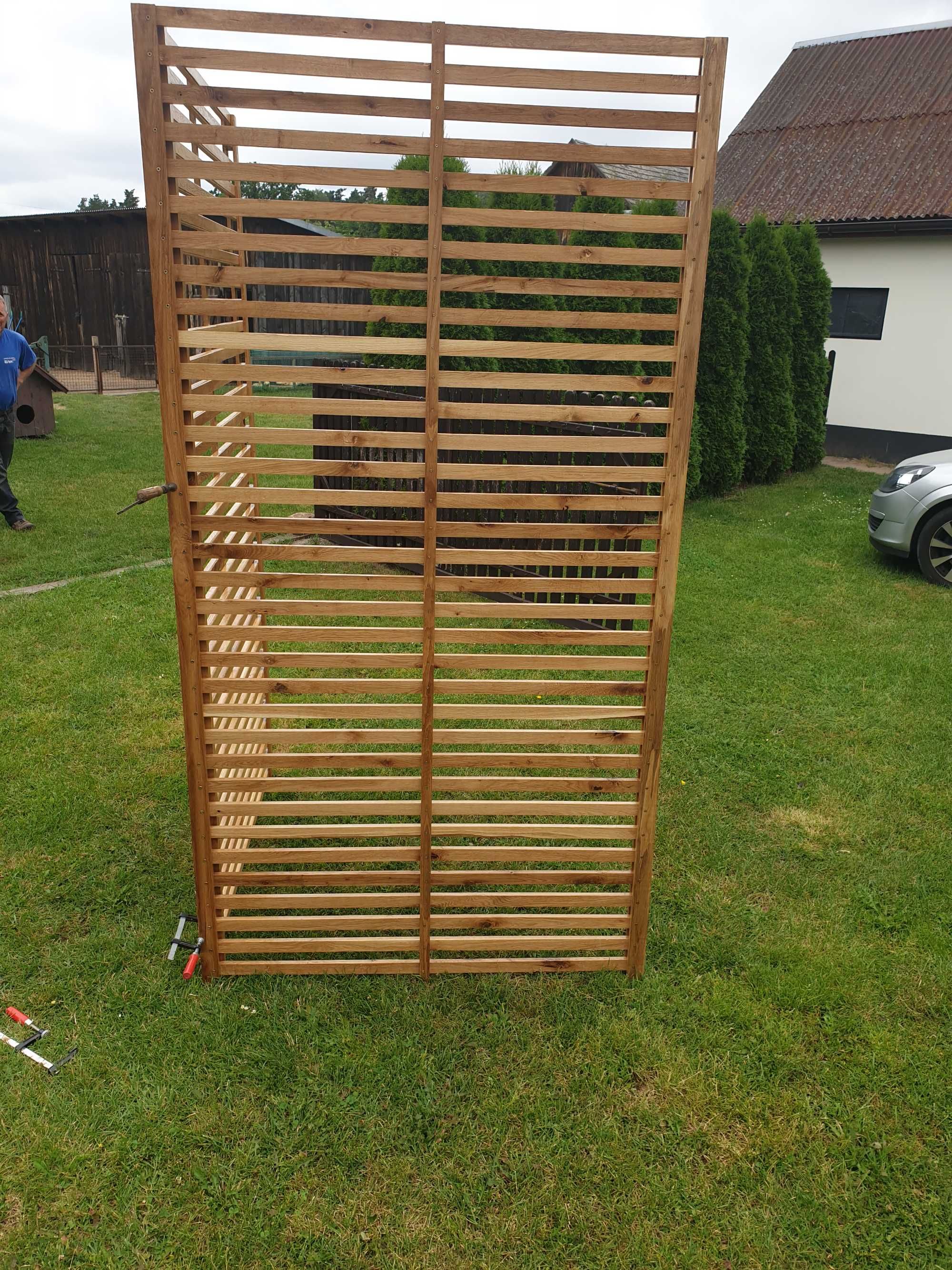 Nowoczesna pergola kratka taras balkon drabinka
