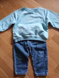 Zara jeansy bluza r. 92/98