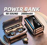 Fones de ouvido bluetooth sem fios funciona como powerbank também