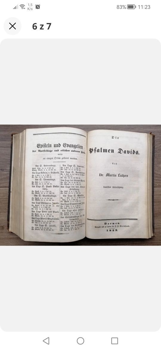 Nowy Testament 1842r. Martin Luther