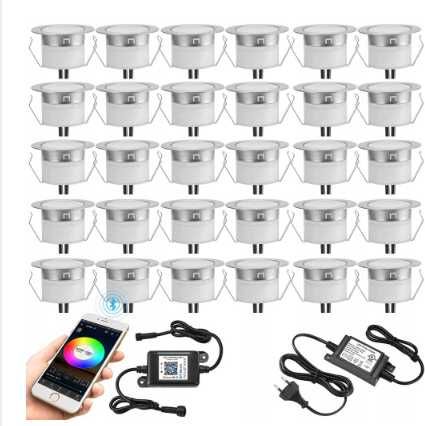Zestaw 30 lamp GEYUEYA Home do podłogi Bluetooth RGBWW