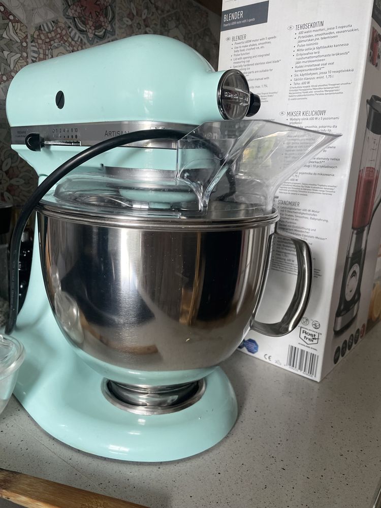 KitchenAid 5 Artisan błękitny dwie misy