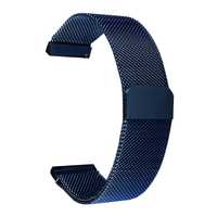 20mm Bracelete Milanesa, Loop em aço/metal, magnética [Nova)  Azul