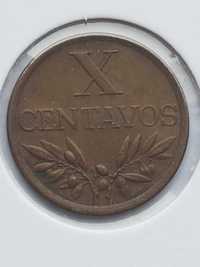 Moeda X Centavos Bronze República 1968 (MBC+)