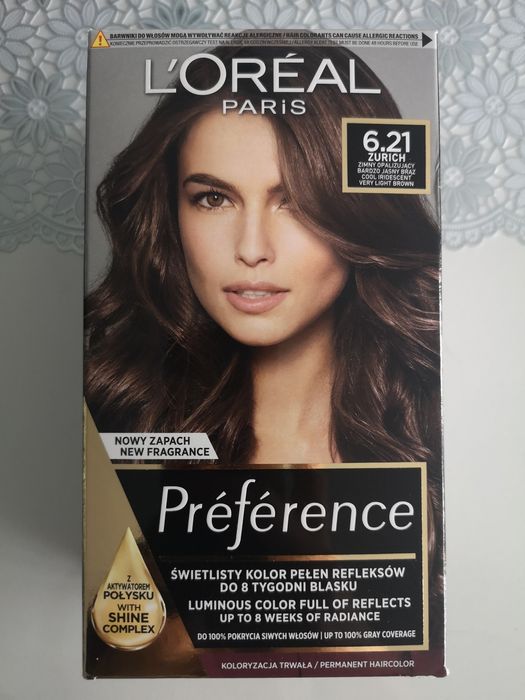 Farba Loreal preference 6.21 NOWA