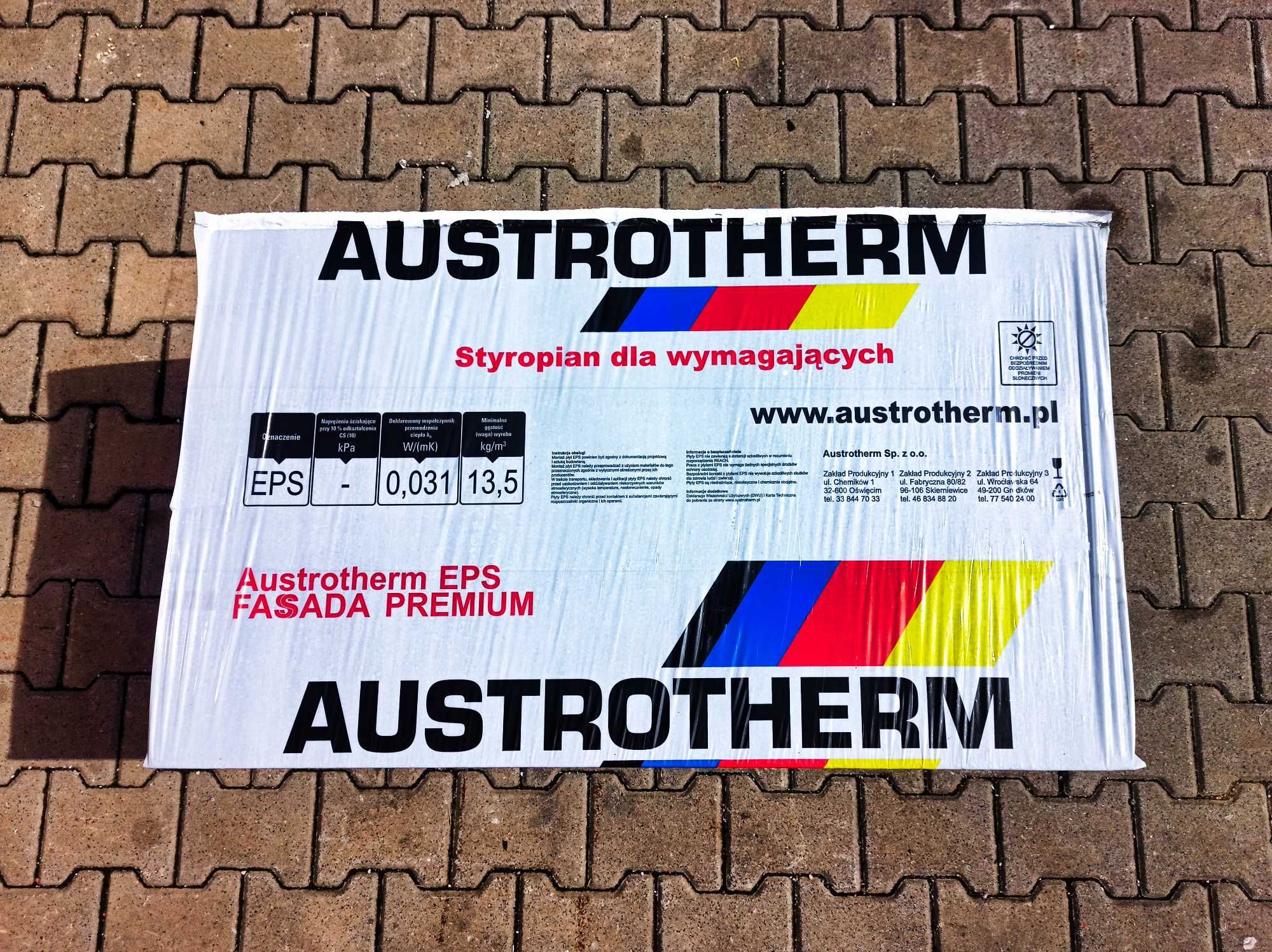 Styropian grafitowy AUSTROTHERM 031 DOSTĘPNE - ceny brutto