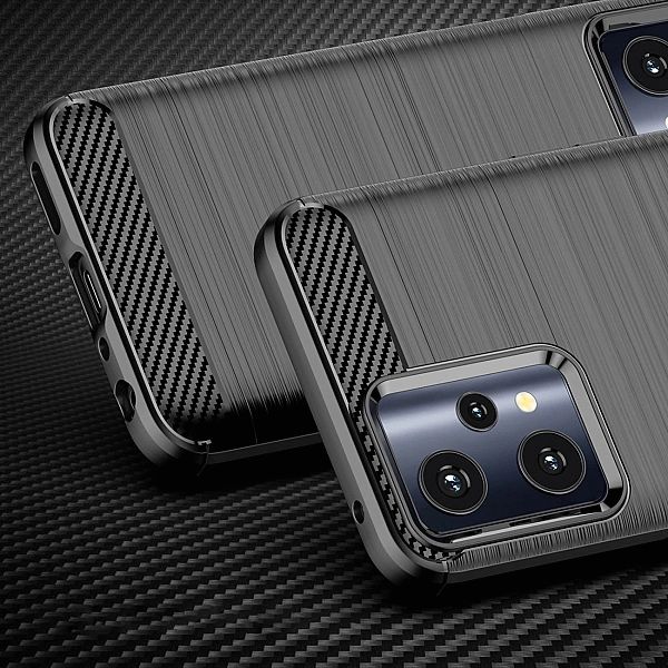 Carbon Case elastyczne etui pokrowiec Realme 9 Pro czarny