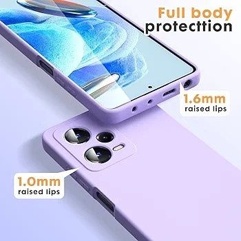 Etui + szkło Redmi Note 12 5G fioletowe, jakościowe, pełna ochrona