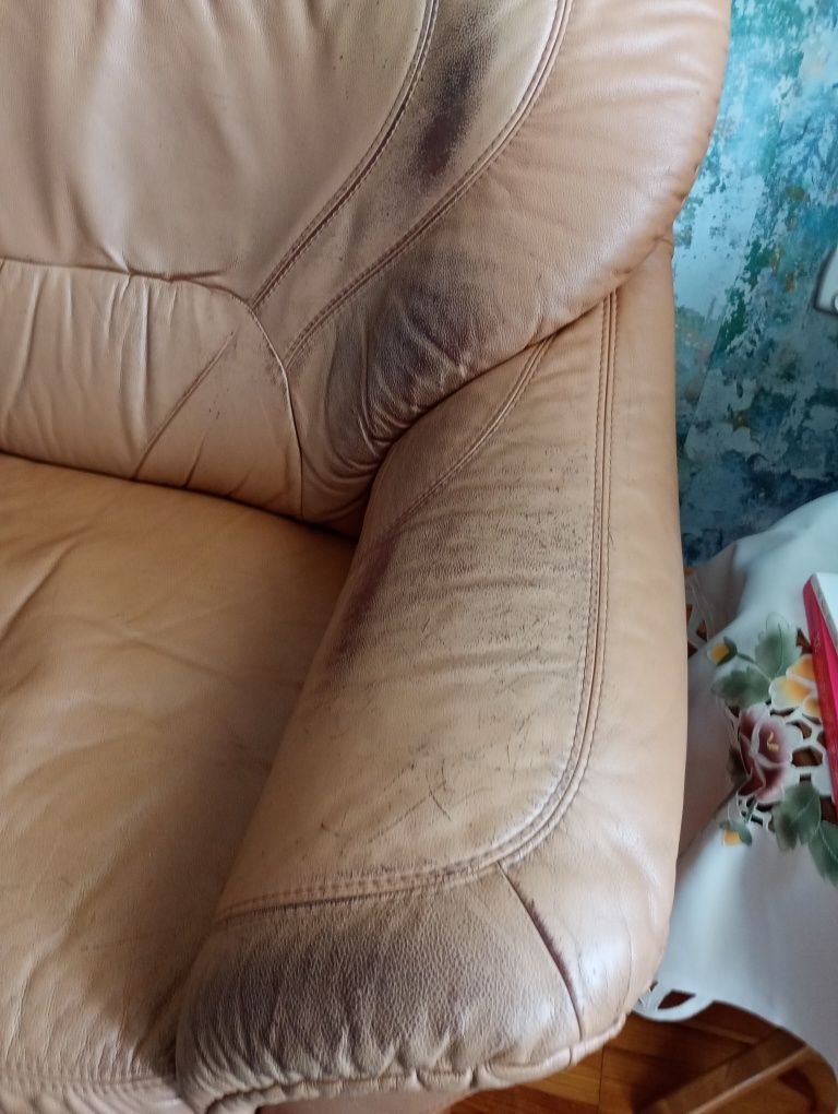 Sofa skórzana rozkładana