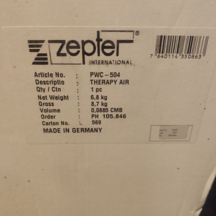 Ионизатор очиститель воздуха Therapy Air  Zepter