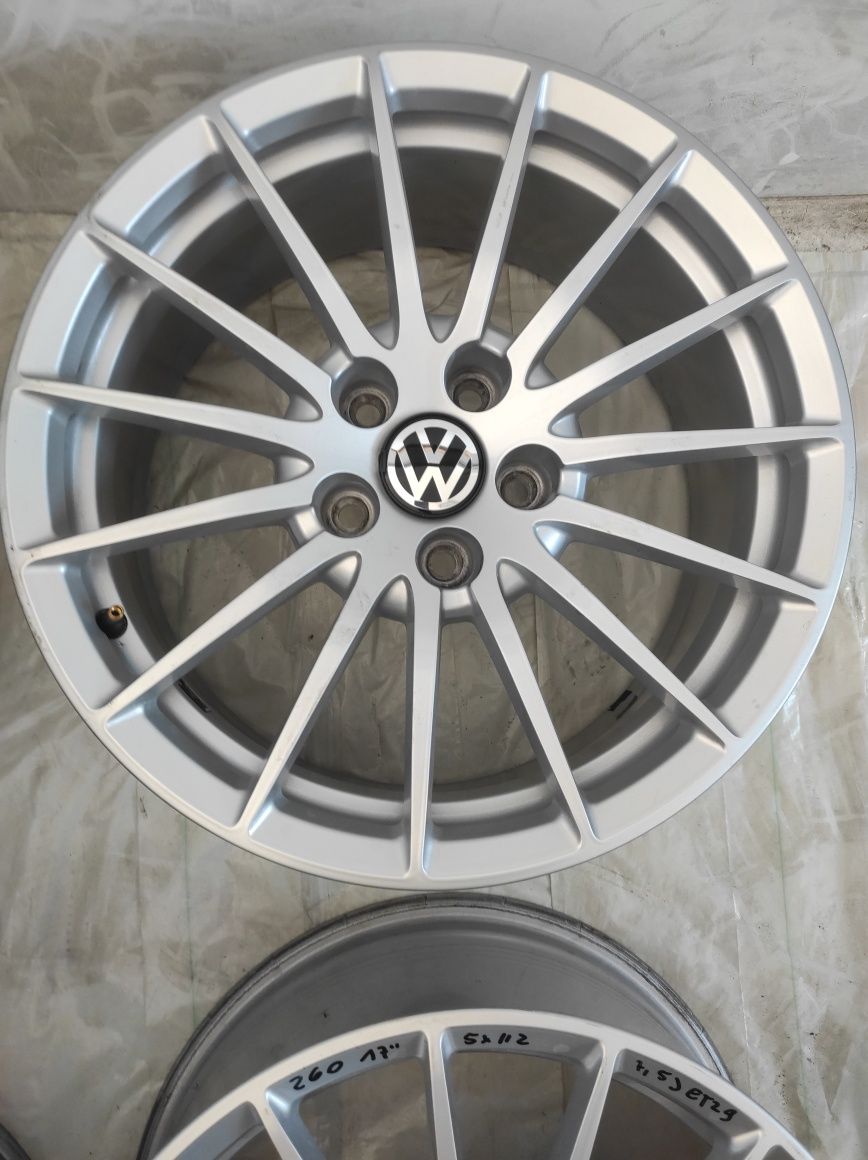 260 Felgi aluminiowe VW Volkswagen R 17 5x112 Bardzo Ładne