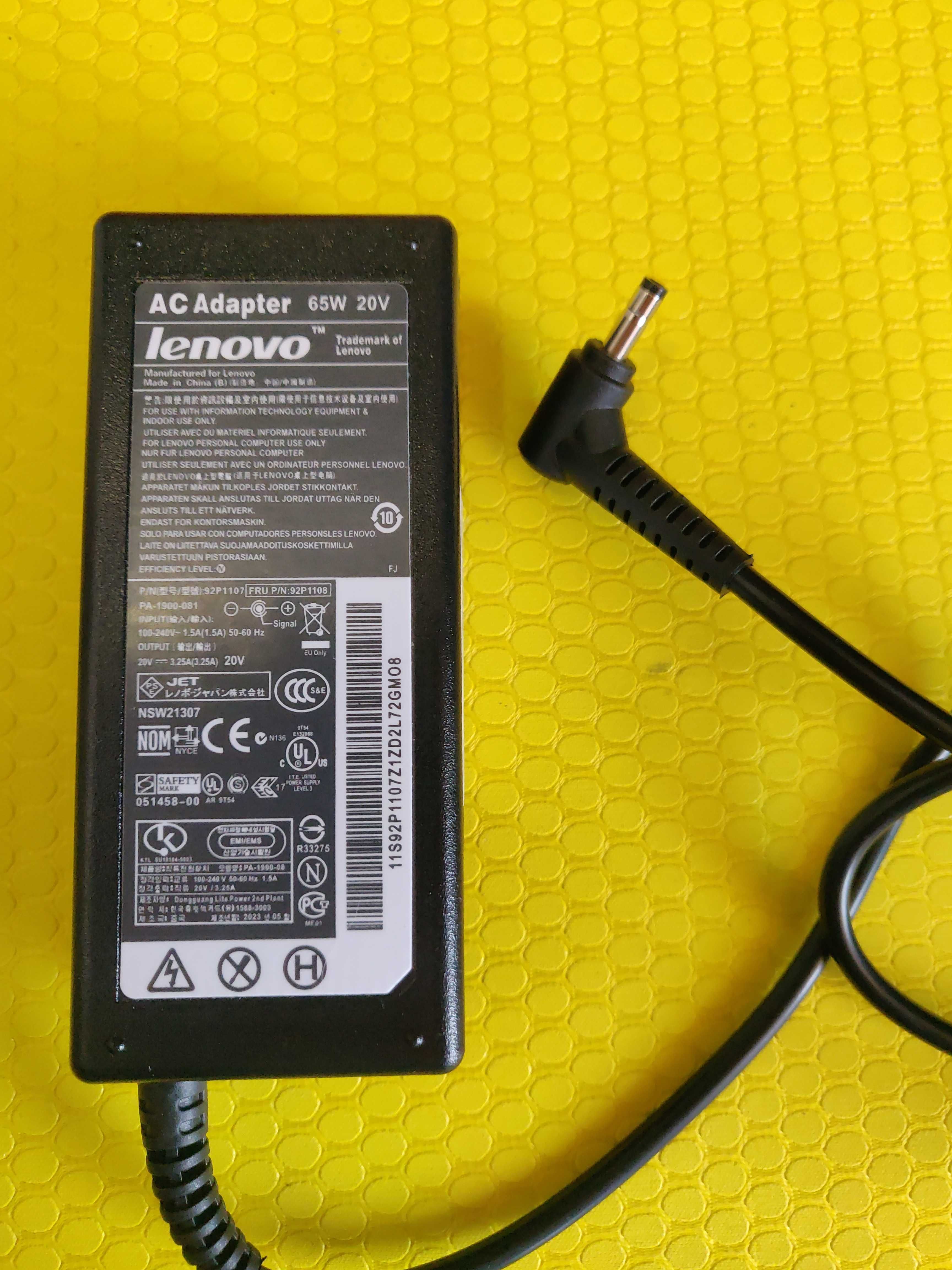 Блок Живлення Lenovo 20V 3.25A 65W (4.0*1.7)