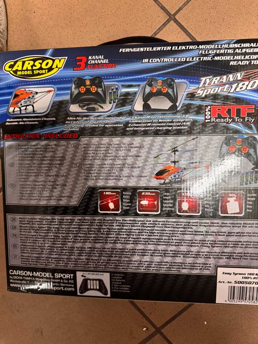 Carson RC Sport Tyrann 180 Feuerwehr Helikopter dwuwirnikowy RC