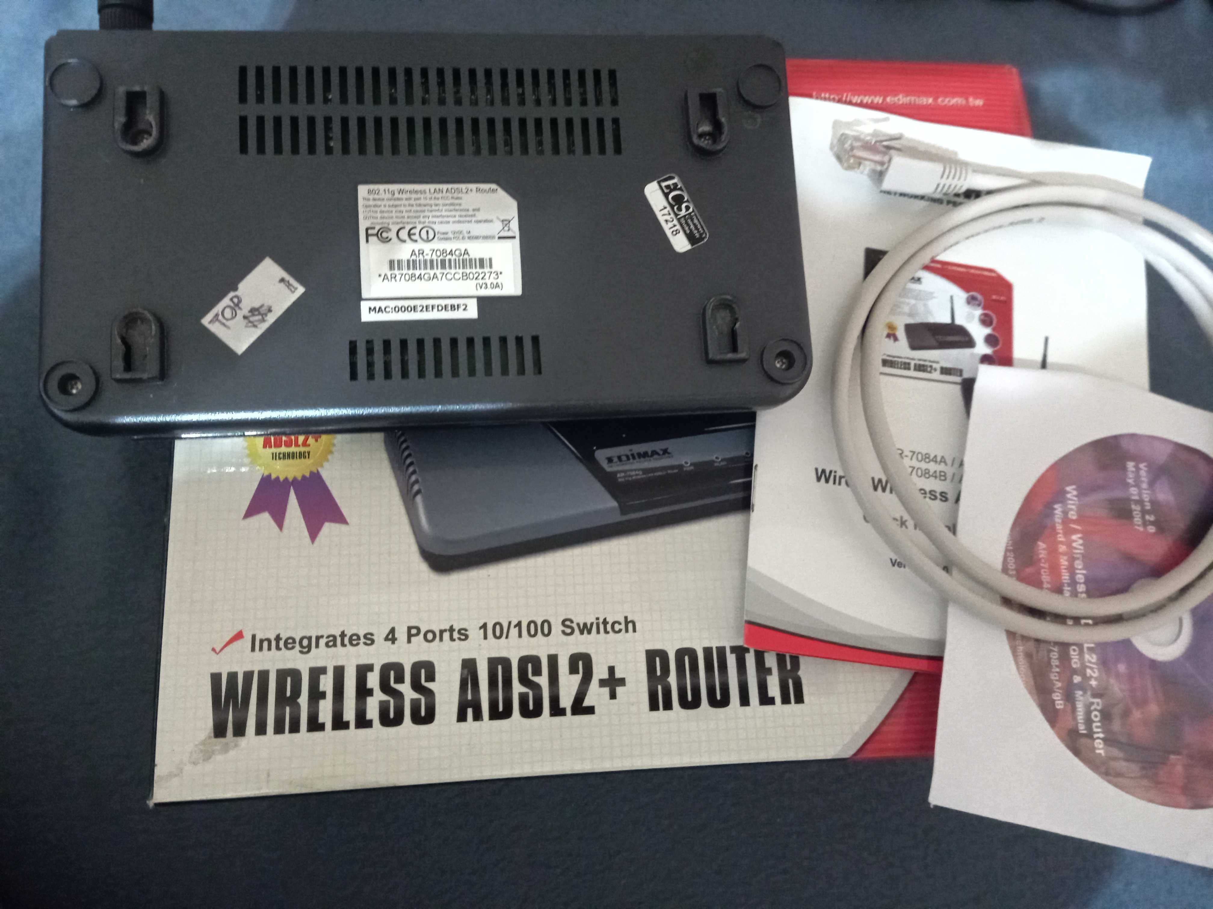 EDIMAX AR-7084gA Router/LAN/WiFi/Modem ADSL