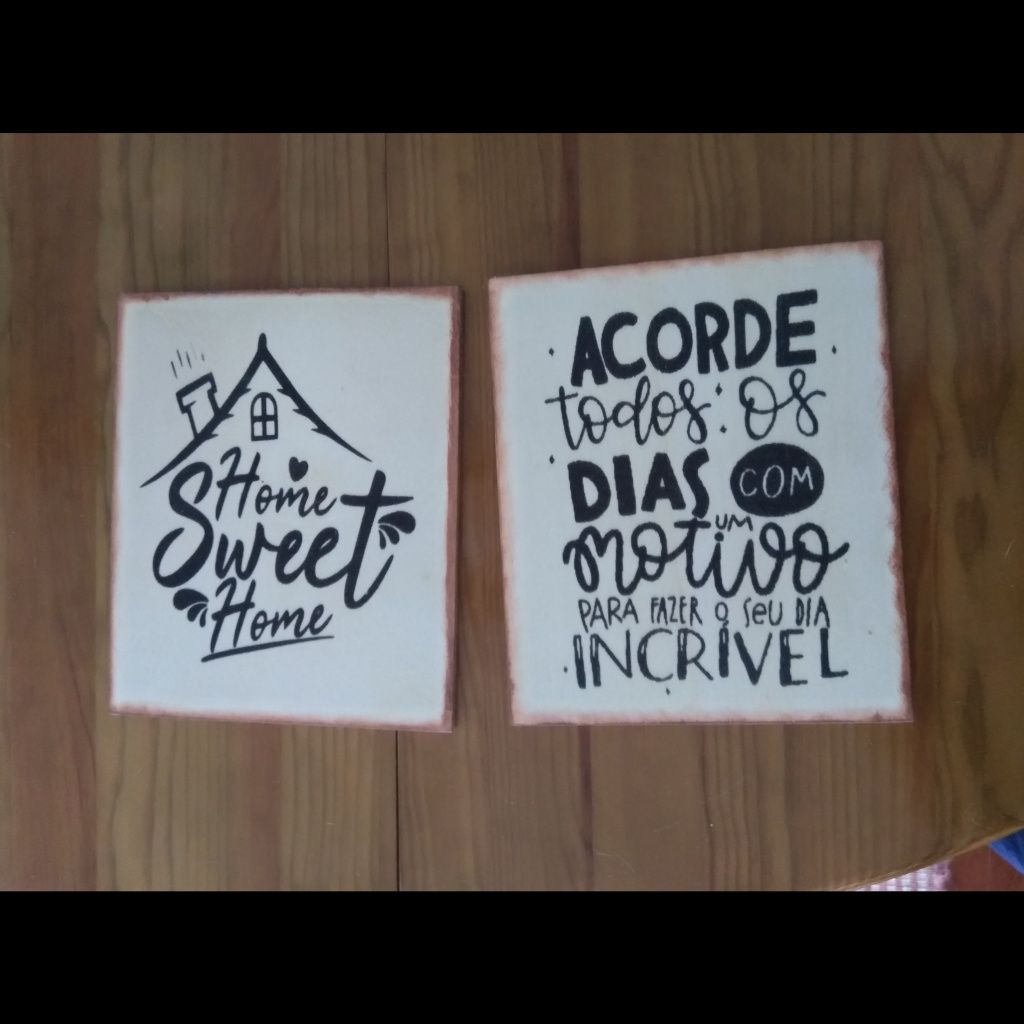 2 Placas para decorar