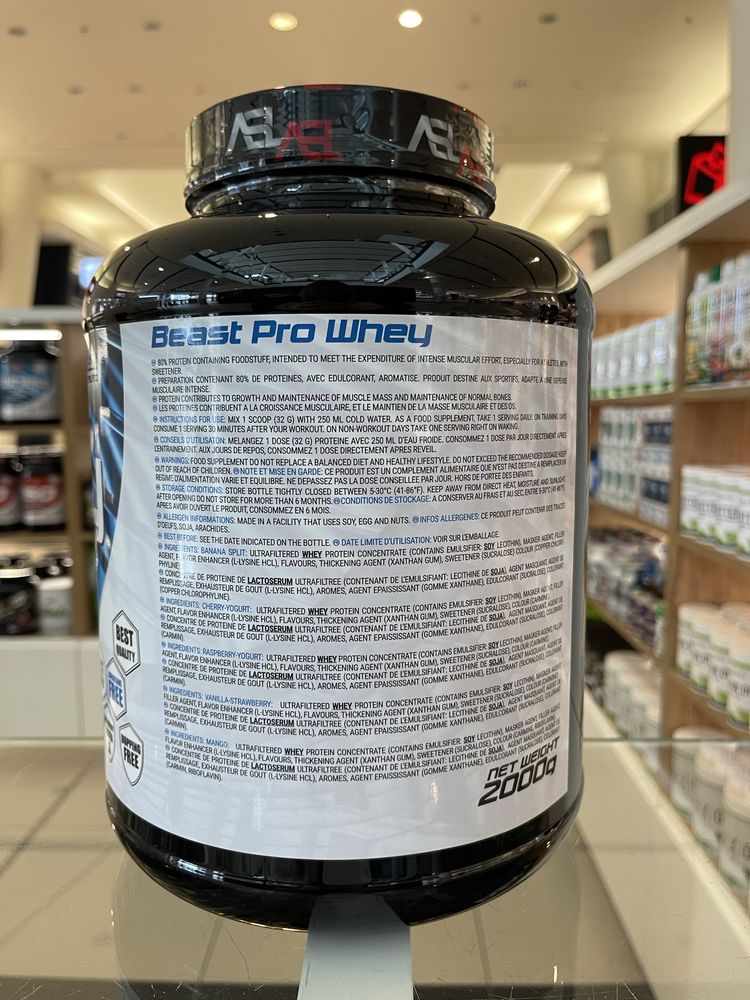 Białko ASL Beast Pro Whey 2000G truskawka-wanilia protein masa RADOM