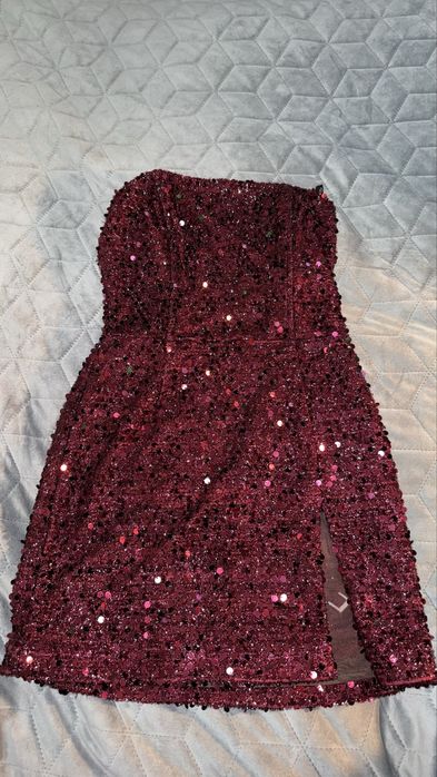 Вечірня сукня міні з паєтки червона С-М littleviksi