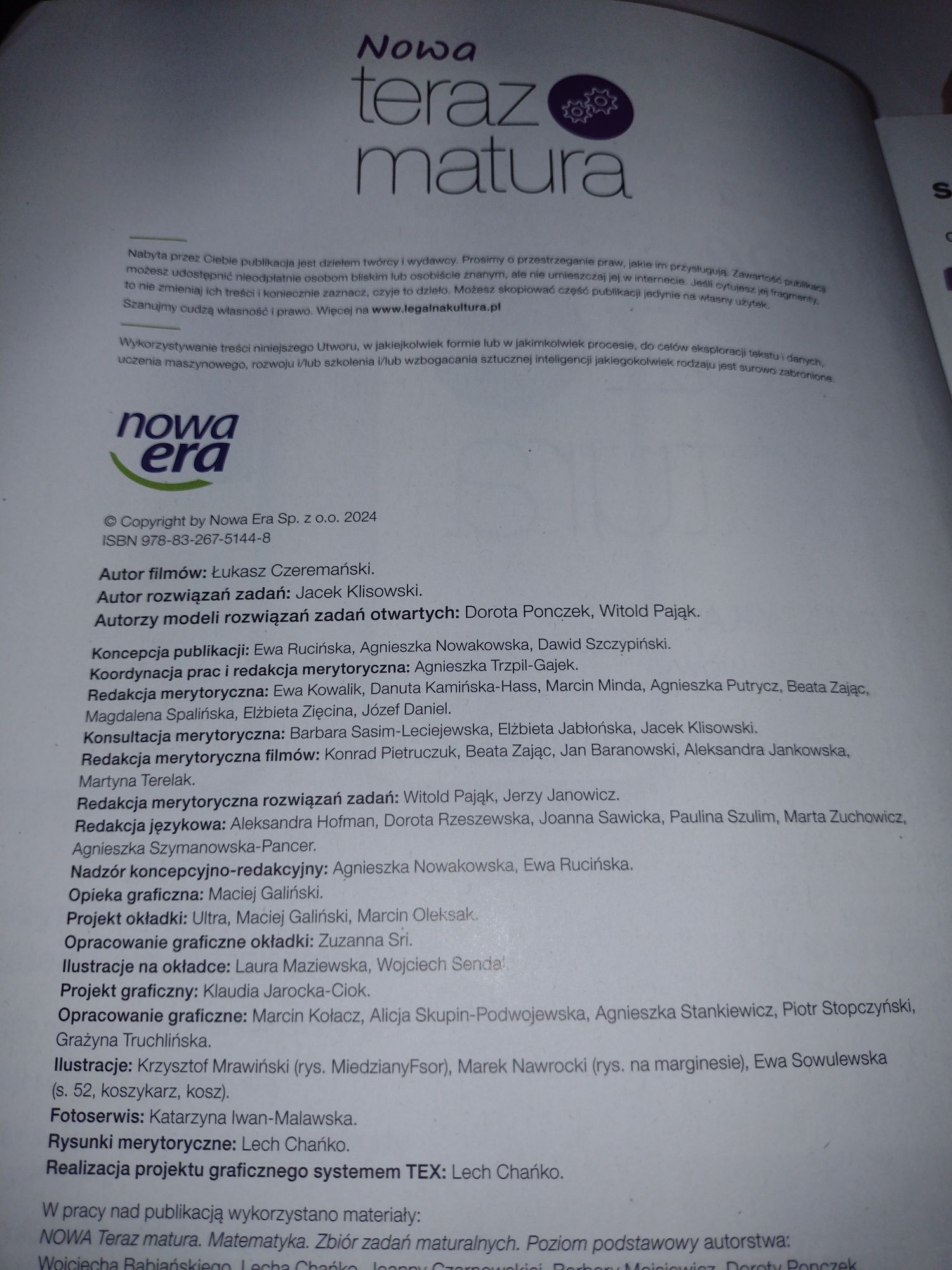 Matematyka Zbiór zadań maturalnych, Nowa teraz matura, poziom podstawo