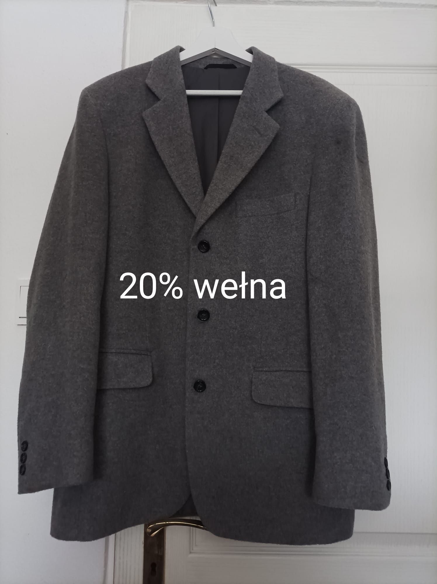 Marynarka vintage wełna 44 42 40 wełniana szara XXL XL L