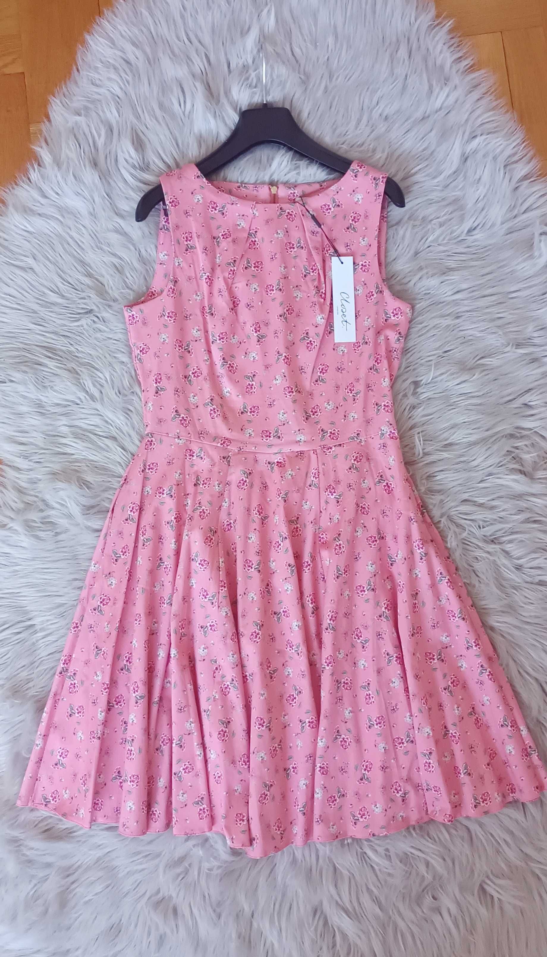 Closet sukienka w kwiaty pink r.36