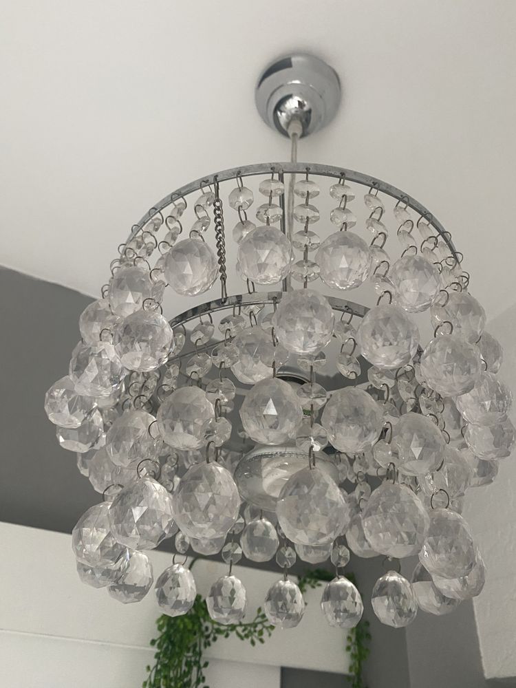 Kryształowy żyrandol lampa wisząca London Crystal Chrom