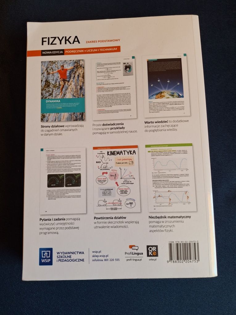 Podręcznik WSiP do fizyki dla klasy 1 szkoły średniej