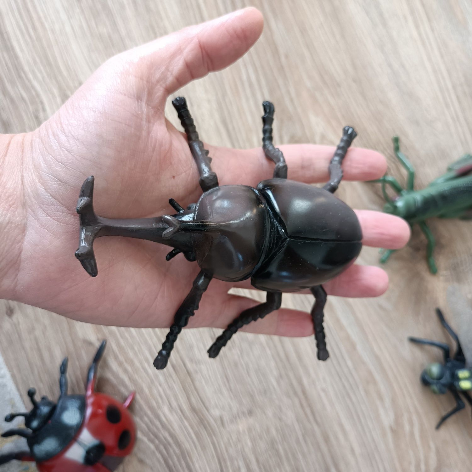 4 duże figurki owadów