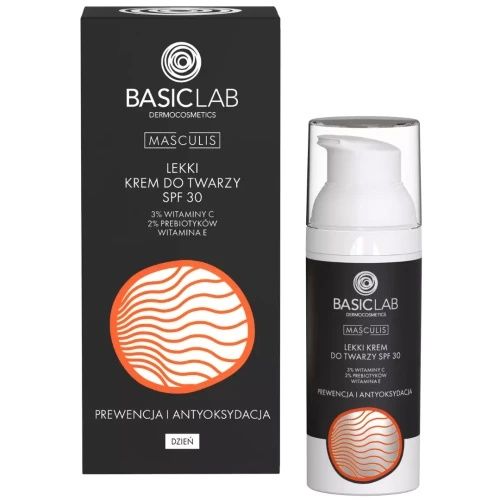 BASICLAB - GAMA MĘSKA- Lekki krem do twarzy spf 30