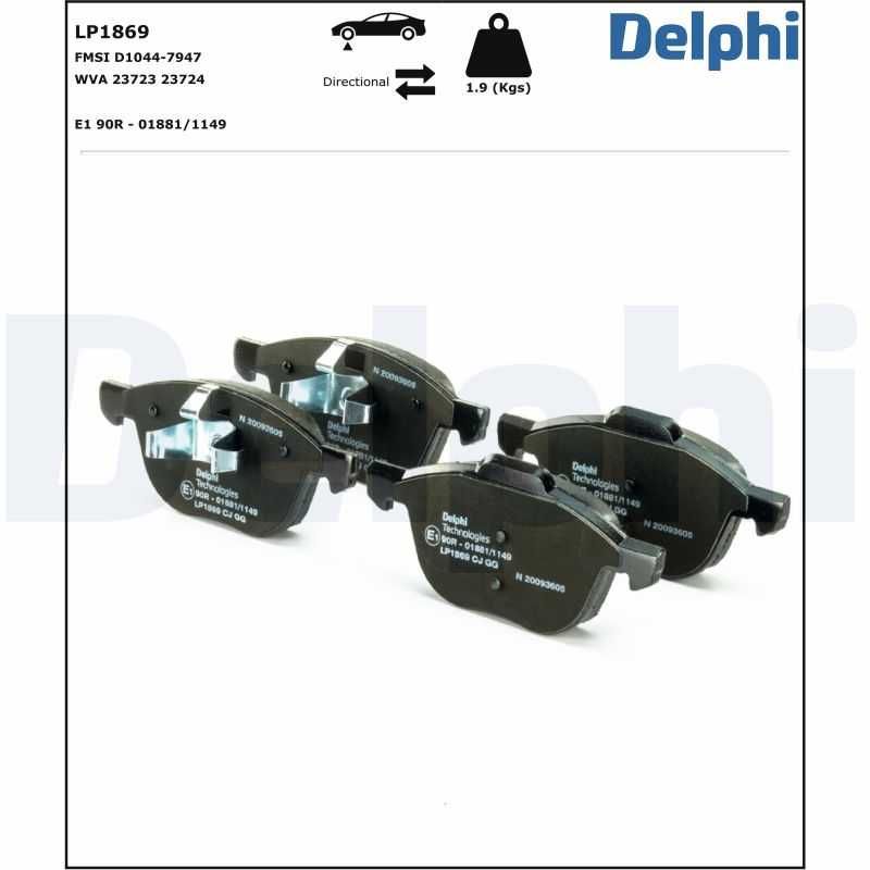 DELPHI Tarcze i klocki przód VOLVO FORD C-MAX FOCUS MK2 278mm