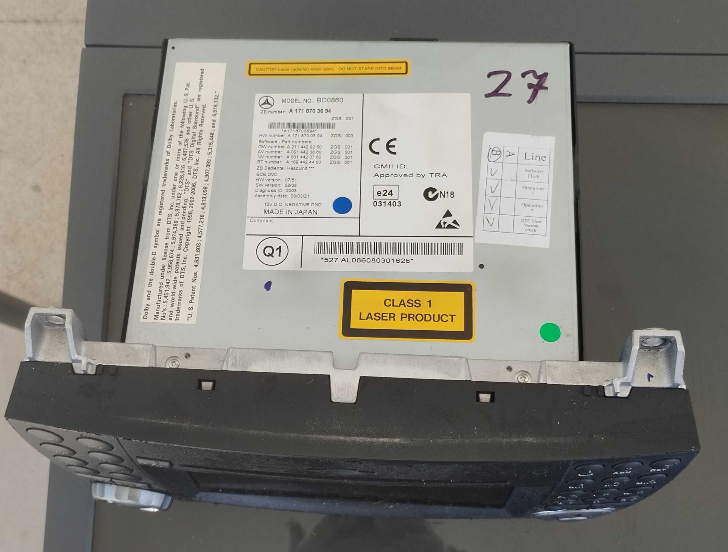 SLK 2008-Auto Radio original