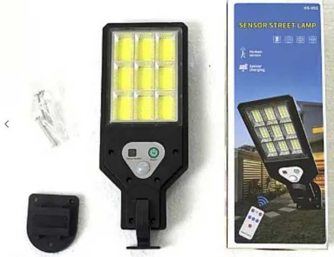 Lampa solarna uliczna DIODY COB 72W MOCNA LAMPA czujniki PILOT