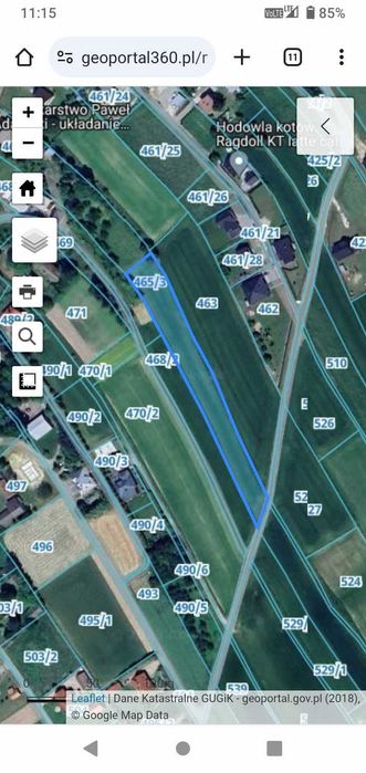 Sprzedam działkę rolno budowlaną 41 arów