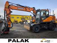 Doosan Koparka kołowa  DOOSAN DX160 W-5  +ROTATOR + GPS  , 2018 rok  DOOSAN DX 160 W-5 + GPS + Łyżka