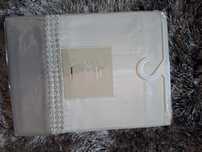 Srebrny obrus z cekinami home you nowy 130x180