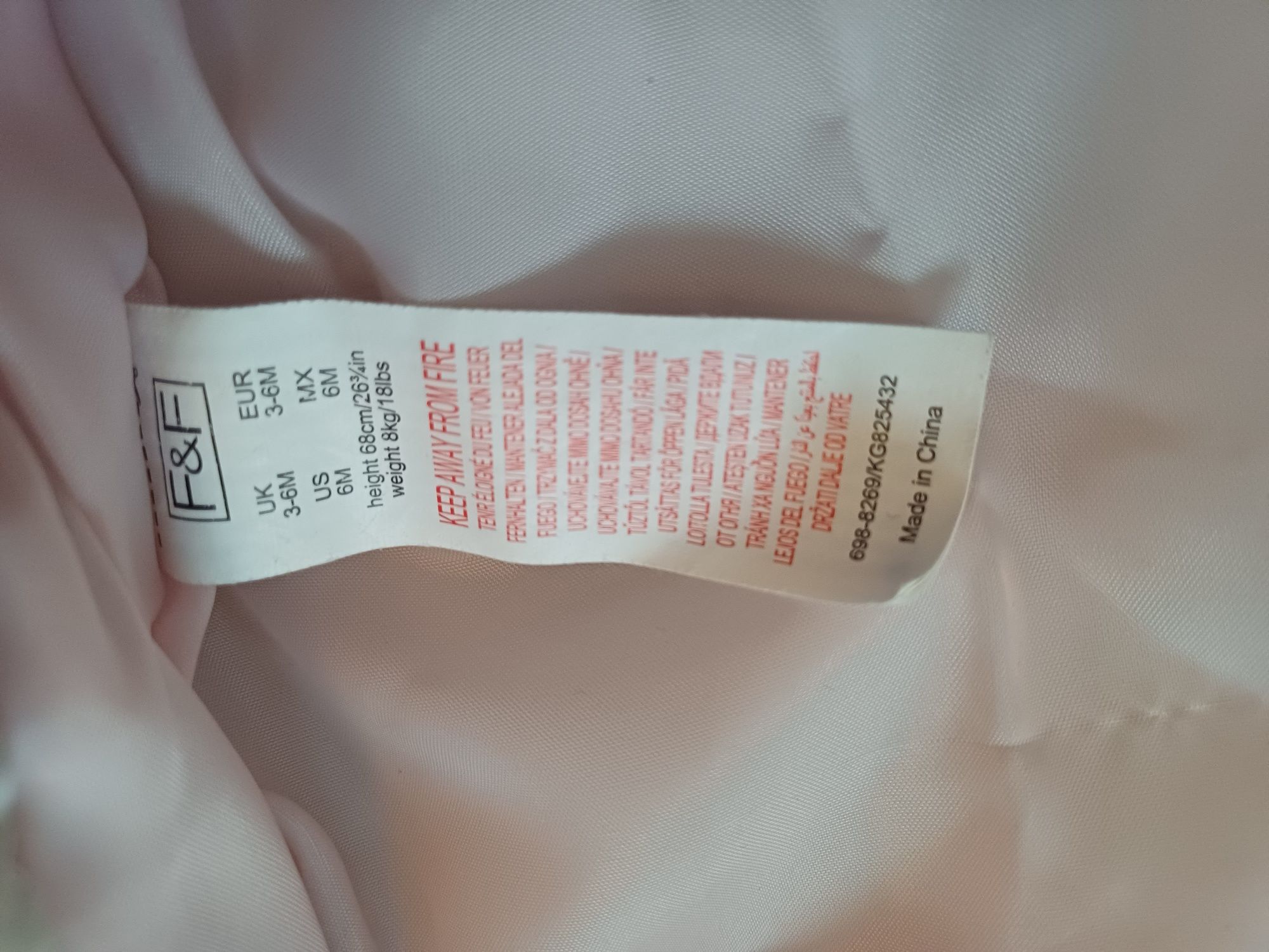 Kombinezon zimowy w jednorożce r.68 i czapka różowa H& M gruby