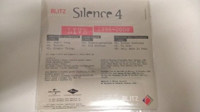 Silence 4 - Live 1998/2000 (portes incluídos). Cd novo, ainda selado.