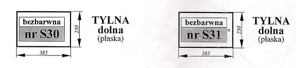 Szyba do Zetor Major 80, Farmtrac  80, 535, 555 - S 30  S 31