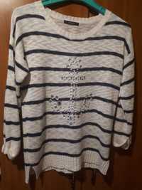 sweter w paski Dunnes roz s