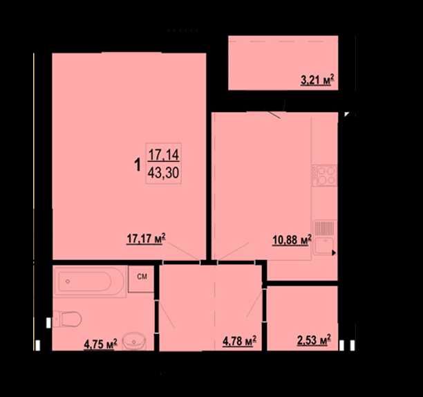 ЖК ГИДРОПАРК Документы Продам 1 комнатную квартиру 44м2 GT
