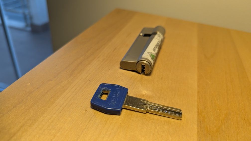Canhão para porta blindada 10cm - 1 chave