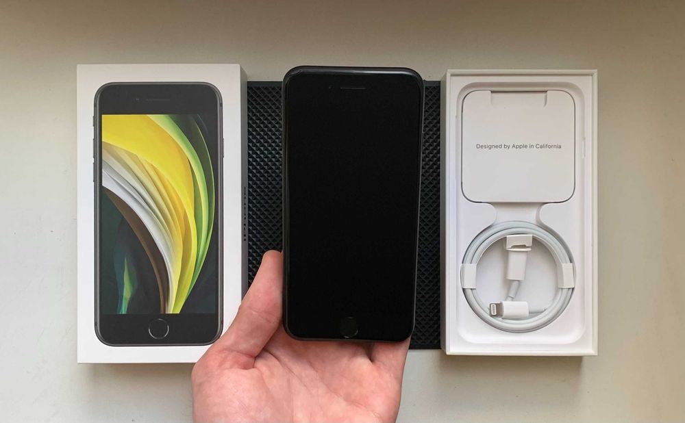 НОВЫЙ - iPhone SE 2020 - 128 гб - NEVERLOCK - 100% АКБ - BLACK